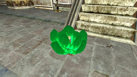 Green Floating Lantern – Half-Open