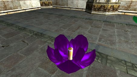 Purple Floating Lantern – Half-Open