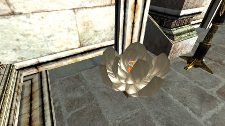 White Floating Lantern – Half-Open