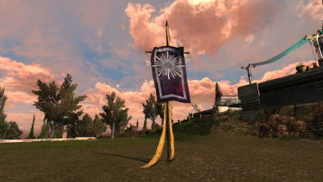 Purple Anniversary Firework Banner