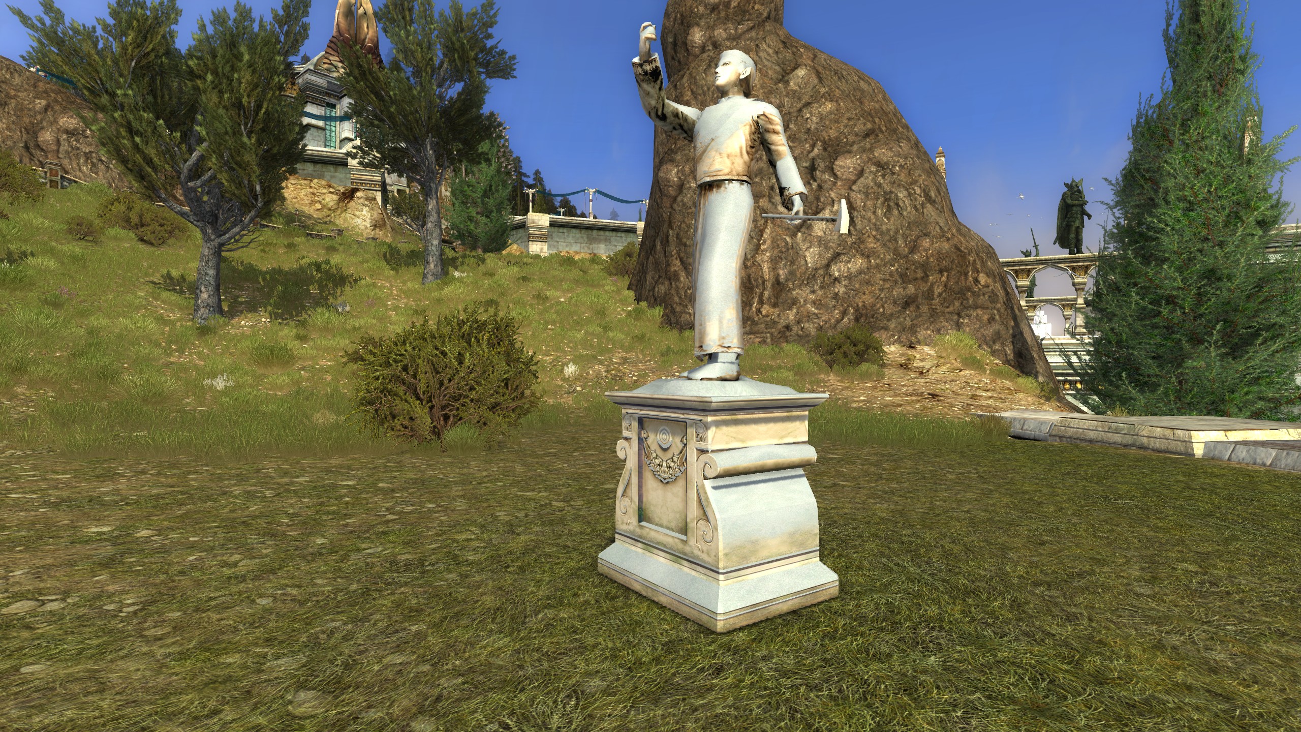 Snow-Laden Statue of Celebrimbor