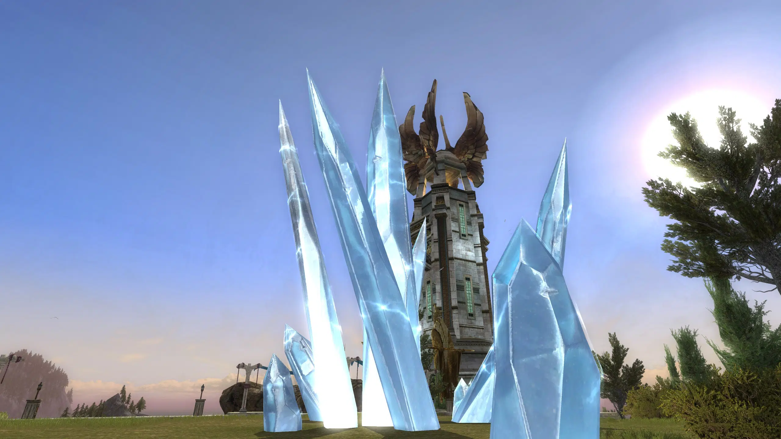 Large Cluster of Ice Shards