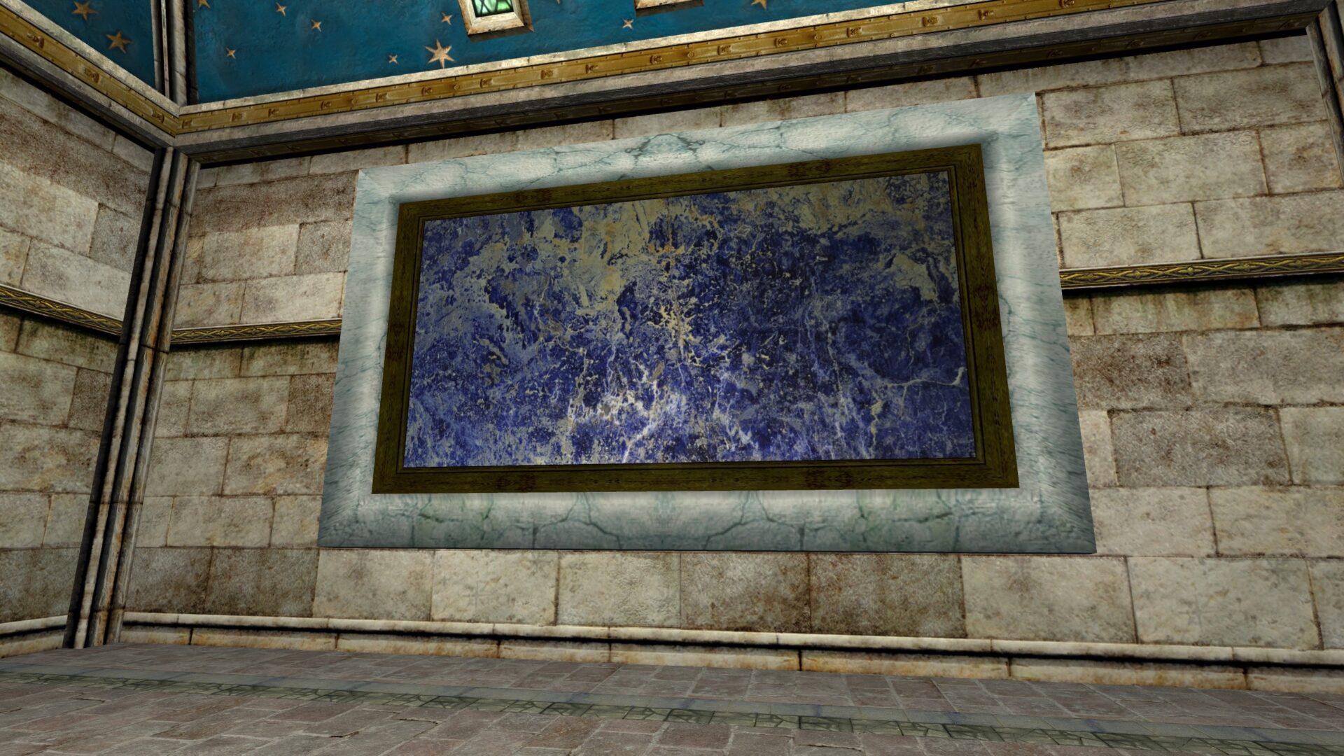 Large Dark Blue Marble Decorative Panel | D&Co du Milieu
