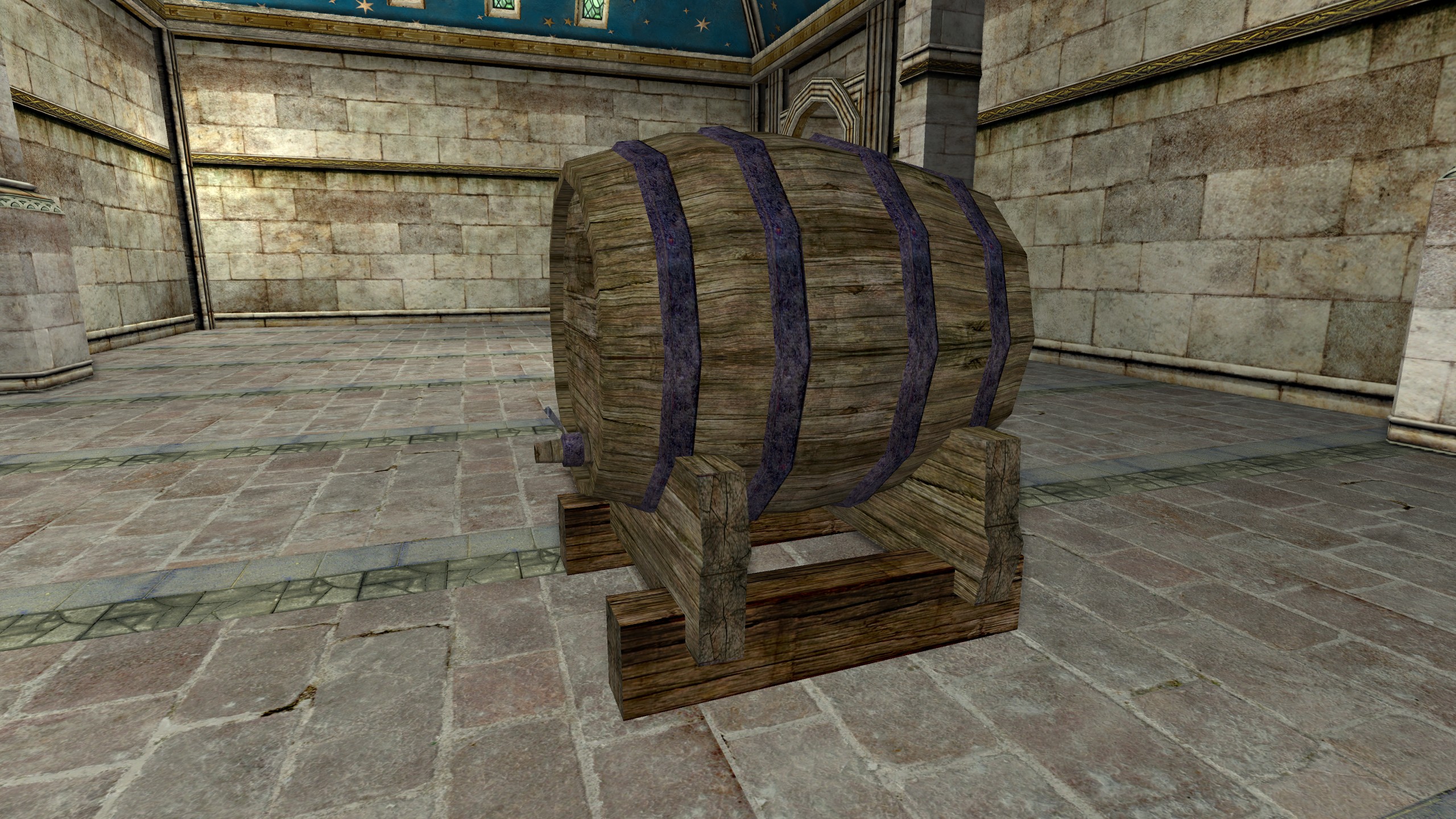 Steel-Hooped Wooden Keg